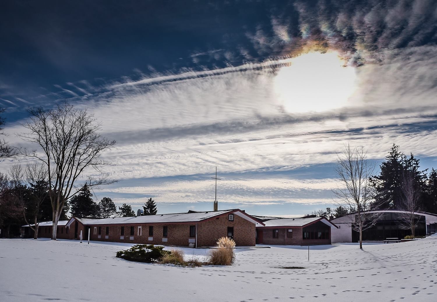 Queen of Apostles Renewal Centre in winter